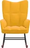 vidaXL Chaise à bascule velours jaune moutarde Voir les images du produit 10