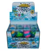 A display box filled with water skipping balls, with a background depicting water. Produktbild-Vorschau