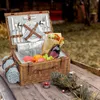 Koszyk piknikowy na 2 osoby, w kolorze brązowym, z komorą Podgląd zdjęcia produktu 4