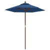 vidaXL Parasol avec mât en bois bleu azur 196x231 cm Voir les images du produit 1