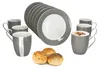 12tlg Frühstücksset Variant Grau Porzellan 6 Personen Produktbild-Vorschau 1