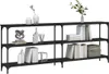 vidaXL Konzolový stôl čierny 200x29x75 cm Drevo Materiál Náhľad obrázku produktu 3