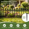 COSTWAY 5 Stück Gartenzaun dekorativ, Steckzaun Metall, Produktbild-Vorschau 4