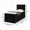 NORDELO Boxspringbett MORFEO 120x200 cm NEW VELO Velvet Produktbild-Vorschau 3
