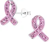 Ohrstecker rosa Schleife „Pink Ribbon“ Ohrringe Silber 925 Produktbild-Vorschau 1