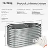 tectake® Hochbeet Flormma aus verzinktem Stahl 160 x 80 x Produktbild-Vorschau 5