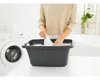 Rotho Wäschewanne Flowers 25 L anthrazit 50,5 x 38,3 x 21,8 Produktbild-Vorschau 2
