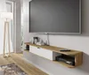 Mobile TV Icarus 156 cm ROVERE ARTIGIANALE / BIANCO OPACO - Anteprima dell’immagine prodotto 3