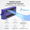Extralink Gigabit PoE Injector 8 Portowy 8x 1000Mb/s RJ45, Podgląd zdjęcia produktu 6
