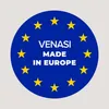 A blue circle with yellow stars and text indicating 'VENASI MADE IN EUROPE'. Voir les images du produit