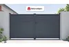 Drehkreuztür aus anthrazitfarbenem Aluminium B 355 x H 181 Produktbild-Vorschau 7