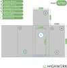 A diagram showing the dimensions and features of a grow tent. Podgląd zdjęcia produktu