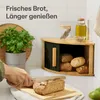 Praknu Brotkasten Ecke Holz mit Schiebetür – Platzsparende Produktbild-Vorschau 3
