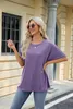 ASKSA Damen T-Shirt Sommer Kurzarm Oversized Rundhals Produktbild-Vorschau 3