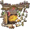 TREFL Wood Craft Origin Puzzle Neben dem Kamin 1000 Teile Produktbild-Vorschau 3