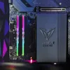 A close-up shot of computer RAM modules and a heatsink on a motherboard, with RGB lighting. Produktbild-Vorschau