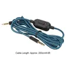 A gaming headset cable with a volume control and mute switch. Voir les images du produit