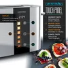 A close-up marketing image of a toaster with a touch panel display and feature callouts, alongside images of toast with toppings. Anteprima dell’immagine prodotto