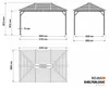 Sojag Pavillon Ventura 10x14 anthracite 296 x 423 x 261 cm Voir les images du produit 14