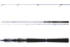 A fishing rod is shown in three different views against a white background. Produktbild-Vorschau