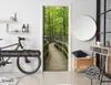 Türtapete selbstklebend | 200 x 90 cm Wald Holzweg, Natur | Produktbild-Vorschau 3