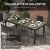 Outsunny Gartentisch Aluminium 190x90 cm Wetterfest Produktbild-Vorschau 4