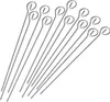 A collection of stainless steel skewers arranged diagonally on a white background. Produktbild-Vorschau