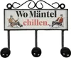 Wo Mäntel chillen Kleiderhaken Leiste mit 3 Haken Produktbild-Vorschau 1
