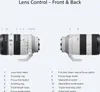 Diagram showing the front and back controls of a camera lens with numbered labels and a corresponding key. Produktbild-Vorschau