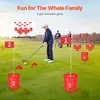 A family playing a golf simulation game on a grassy field. Náhled obrázku produktu