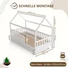 Crazy Pine Hausbett mit Schubladen 100x200 cm – Kinderbett Produktbild-Vorschau 2