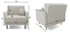 LIKMA Mara Schlafsessel 1-Sitzer 98x98x107 cm Weiß Produktbild-Vorschau 3