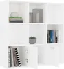 vidaXL Regál na knihy biely 98x30x98 cm Drevo Materiál Náhľad obrázku produktu 6