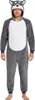 A man wearing a grey husky kigurumi costume. Anteprima dell’immagine prodotto