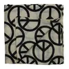 Baumwolltuch - Peace Muster 10 cm beige - schwarz - Produktbild-Vorschau 4