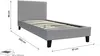 Letto "Lina"- 90 x 190 cm - Grigio chiaro Anteprima dell’immagine prodotto 3