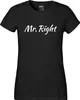 Huuraa Damen T-Shirt Mr. Right Schriftzug M Black Bio Produktbild-Vorschau 2