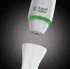 A close-up view of the top part of a Russell Hobbs immersion blender, showing the connection point to the main body. Produktbild-Vorschau