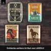 LANOLU Retro Blechschild KATZE Spruch -Wer sagt Glück- Produktbild-Vorschau 6