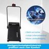 A treadmill with marketing graphics highlighting its features. Produktbild-Vorschau