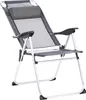 BELIANI Sada 2 skládacích zahradních židlí šedá síťovina Náhled obrázku produktu 8