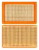 Two rectangular air filters are shown stacked vertically against a white background. Produktbild-Vorschau