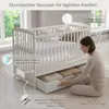 Love For Sleep Weiß Babybett Gitterbett mit Schublade 120 x Produktbild-Vorschau 4