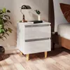 vidaXL Noční stolky 2 ks s nohami z borovicového dřeva s Náhled obrázku produktu 1