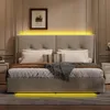 Letto idraulico INONEFT, 160 x 200 cm, letto imbottito con Anteprima dell’immagine prodotto 4