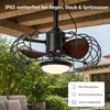 Ventilateur de plafond d'extérieur de 50 cm avec éclairage Voir les images du produit 7