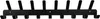A black metal wall-mounted coat rack with 17 hooks against a white background. Anteprima dell’immagine prodotto