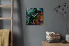 Coloray Uhr auf Leinwand 30x30 cm Wand Uhr Dekoration Produktbild-Vorschau 4