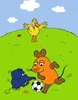 Kinderteppich Die Sendung mit der Maus Fußball 100x133 Produktbild-Vorschau 1