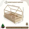 Crazy Pine Letto a Casetta con Cassetto 140x200 cm – Letto Anteprima dell’immagine prodotto 3